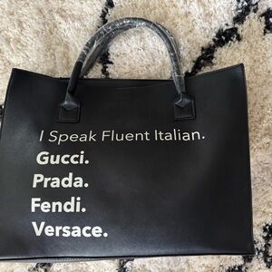 Brand New I Speak Fluent Italian Tote Bag